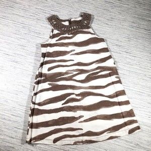 Girls size 5T Gymboree zebra print dress E1